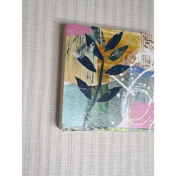 Woodland 2 Original Mixed Media Collage 8" x 8"‎ By Cindy Smith - Picture 4 of 4